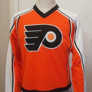 NHL Youth Philadelphia Flyers Long Sleeve Team Logo Tee Orange Size18/ XL